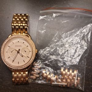 Rose Gold Fossil Watch